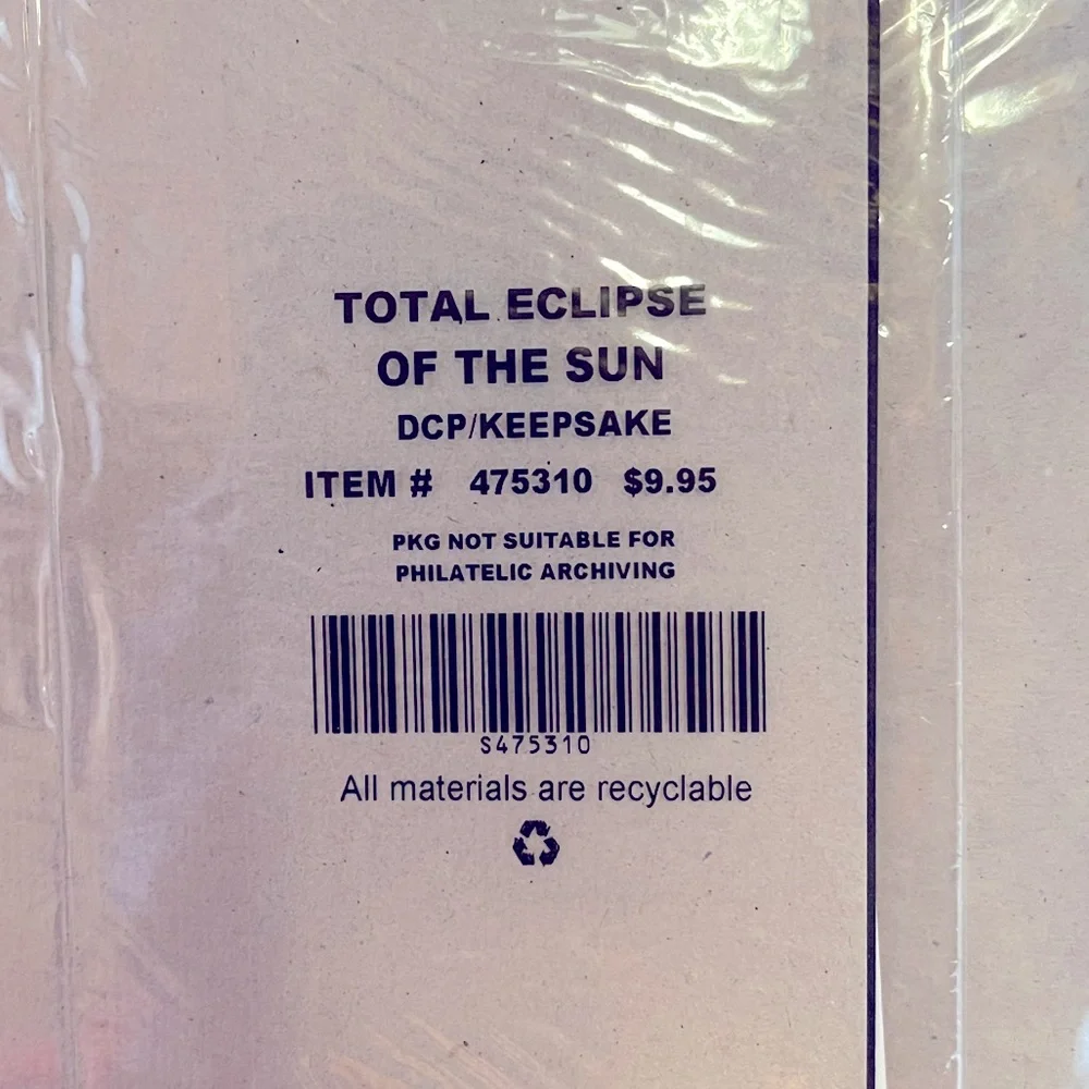 🆕 First Day Issue Stamp Total Eclipse of the Sun